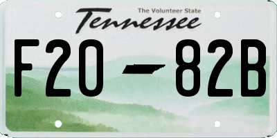 TN license plate F2082B