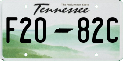 TN license plate F2082C