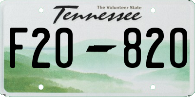 TN license plate F2082O