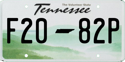 TN license plate F2082P