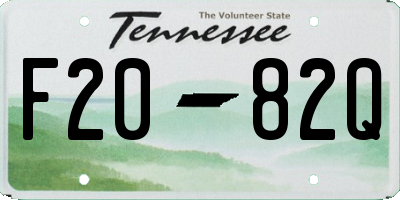 TN license plate F2082Q