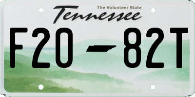TN license plate F2082T