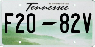 TN license plate F2082V