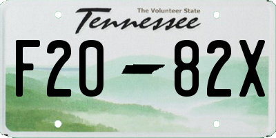 TN license plate F2082X