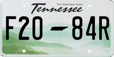 TN license plate F2084R