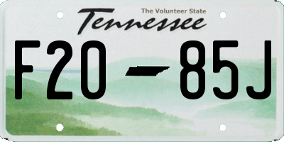 TN license plate F2085J