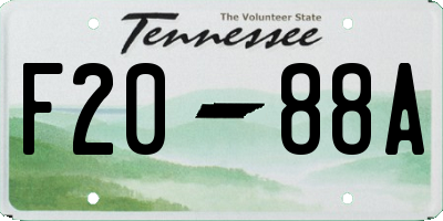 TN license plate F2088A
