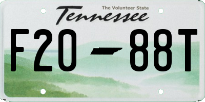 TN license plate F2088T