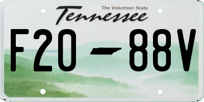 TN license plate F2088V