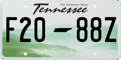 TN license plate F2088Z
