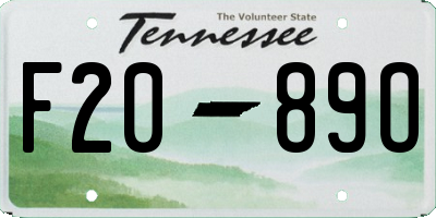 TN license plate F2089O