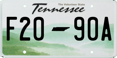 TN license plate F2090A