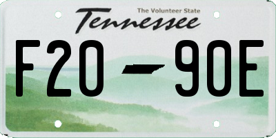 TN license plate F2090E