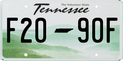 TN license plate F2090F