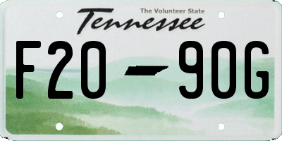 TN license plate F2090G