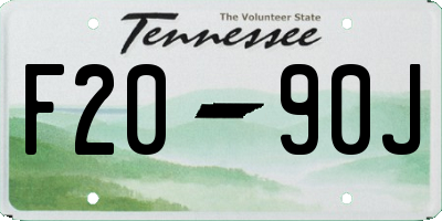TN license plate F2090J
