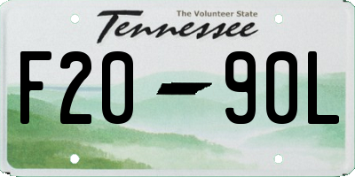 TN license plate F2090L