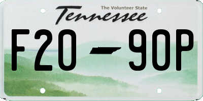 TN license plate F2090P
