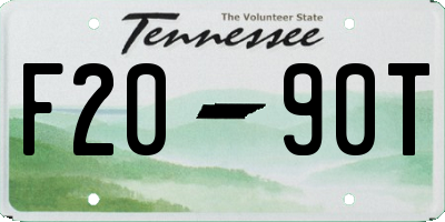 TN license plate F2090T