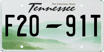 TN license plate F2091T