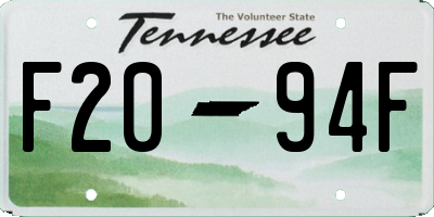 TN license plate F2094F
