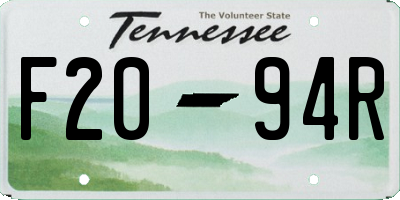 TN license plate F2094R