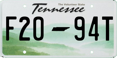 TN license plate F2094T