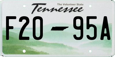 TN license plate F2095A