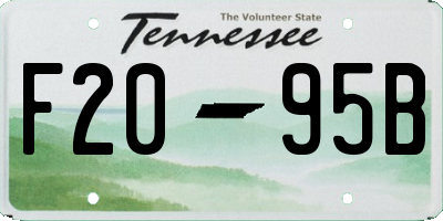 TN license plate F2095B