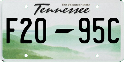 TN license plate F2095C