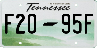 TN license plate F2095F