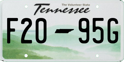 TN license plate F2095G