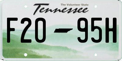 TN license plate F2095H