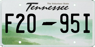 TN license plate F2095I