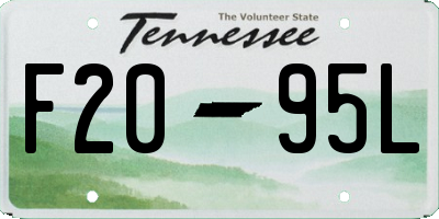 TN license plate F2095L