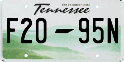TN license plate F2095N