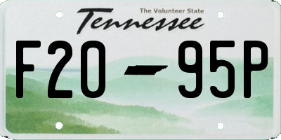 TN license plate F2095P