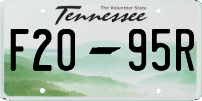 TN license plate F2095R