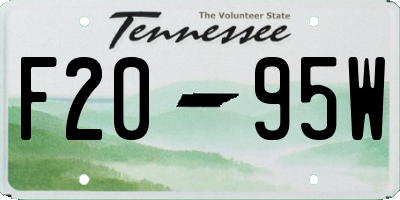 TN license plate F2095W