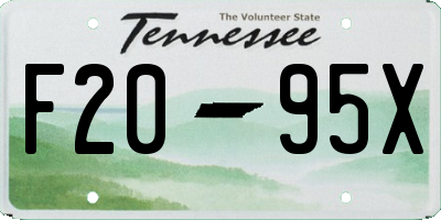 TN license plate F2095X