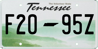 TN license plate F2095Z
