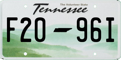 TN license plate F2096I