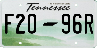 TN license plate F2096R