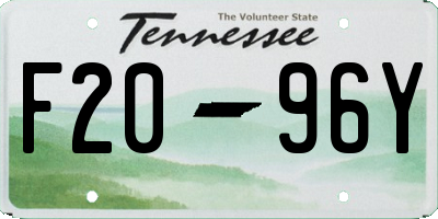 TN license plate F2096Y