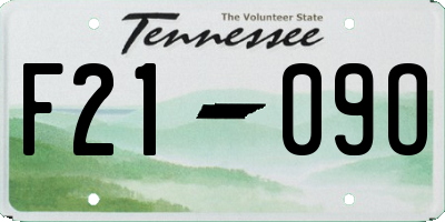 TN license plate F2109O