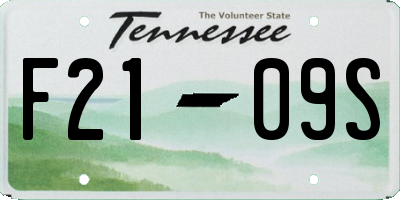 TN license plate F2109S