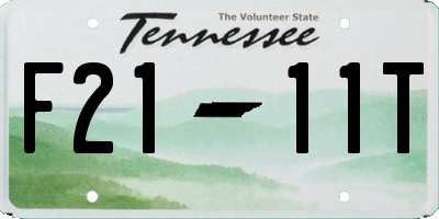 TN license plate F2111T