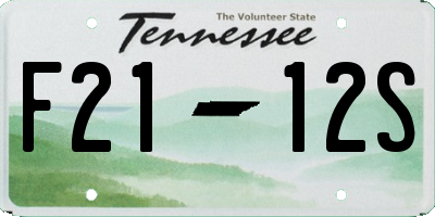 TN license plate F2112S