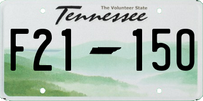 TN license plate F2115O