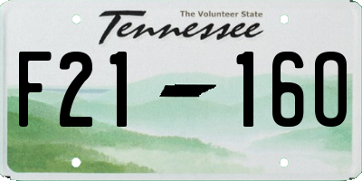 TN license plate F2116O